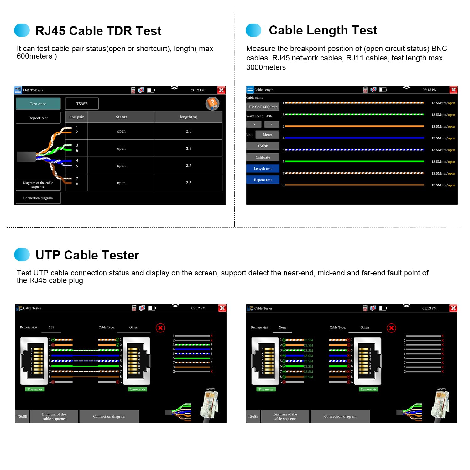 5.5 İnç OTDR Fiber Test Cihazı - Optical Time Domain Reflectometer Otdr 1310 1550Nm incelemesi ve fiyatı